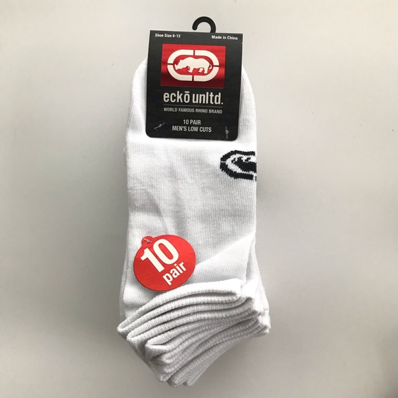 Ecko Unlimited Other - Ecko Unlimited men’s low cut socks 10 pack 6-12 white
